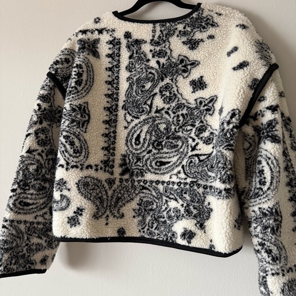 Paisley Sherpa Front-Tie Jacket - Picture 6 of 6